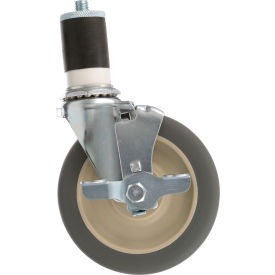 Swivel Stem Caster with Brake - 1-5/8" OD Tubing