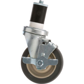 4" Swivel Stem Caster with Brake for 1 5/8" O.D. Tubing - 250 lb. Capacity