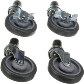 Allpoints Stem Caster Set, 5" Standard Duty, 1-5/8" Expansion Stem