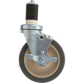 Swivel Stem Caster with Brake for 1-1/2" OD Tubing