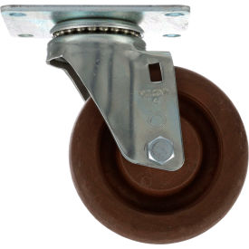 4" High Temperature Swivel Plate Caster - 375 lb. Capacity