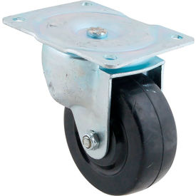 Caster, Plate, 4", Swivel, Black