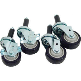 Stem Caster Set (4), 3"Std Duty, 1" Exp Stem