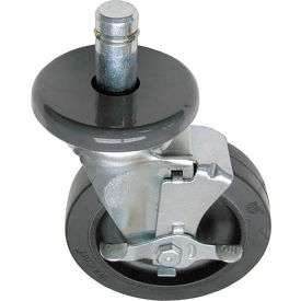 5" Swivel Stem Caster with Brake for 1" O.D. Tubing - 260 lb. Capacity