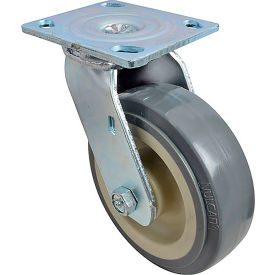 Allpoints Caster, Plate (6", Gry) For Standard Keil