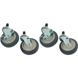 Allpoints Stem Caster Set, 5" Standard Duty, 1" Expansion Stem