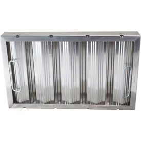 26-3888 10"x16"x2" Stainless Steel Hood Filter - Ridged Baffles
