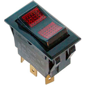 On/Off/On Lighted Rocker Switch - 10A/250V, 15A/125V