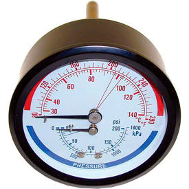 Press/Temp Gauge, 80-290F, 0-200Psi