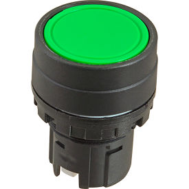 Push-Button Switch, Flush, Green