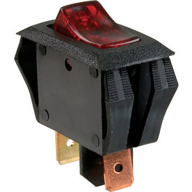 Switch, Rocker, 12V, Red Lens