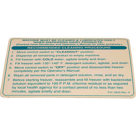 Allpoints 8009932 Saniserve Cleaning Decal