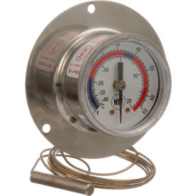 2" Recessed Dial Thermometer with 48" Capillary