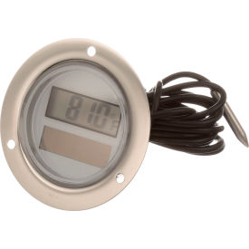 2" Solar Powered Digital Thermometer with Front Flange and 108" Capillary