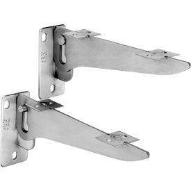 Brackets, Folding Stainless Steel, Set