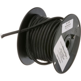 High Temperature Wire; #8 Gauge; Stranded SF2; Black; 50' Roll