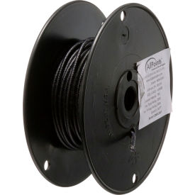 High Temperature Wire; #14 Gauge; Stranded SF2; Black; 50' Roll