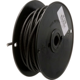 High Temperature Wire; #10 Gauge; Stranded SF2; Black; 50' Roll