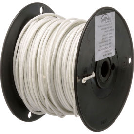 High Temperature Wire; #14 Gauge; Stranded SF2; White; 250' Roll