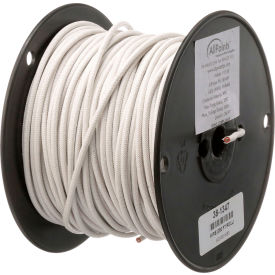 High Temperature Wire; #14 Gauge; Stranded SRGN; White; 250' Roll