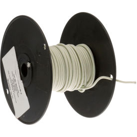High Temperature Wire; #16 Gauge; Stranded SF2; White; 50' Roll