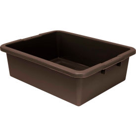 Bussing Tub, Ribbed Bottom Bus Box, 22"L x 17"W x 7"H, Brown, Polypropylene