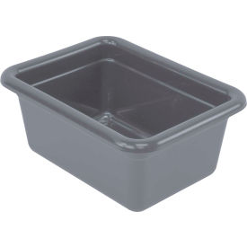 Nesting Utility Bus Box, 12"L x 9"W x 5-1/8"H, Gray, Polypropylene