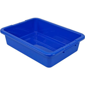 Airport Bussing Tub, Ribbed Bottom, 20"L x 15"W x 5"H, Blue, Polypropylene