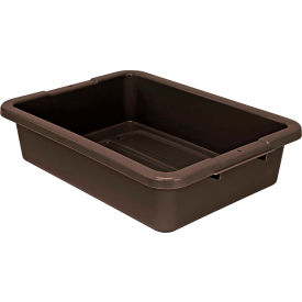 Airport Bussing Tub, Ribbed Bottom, 20"L x 15"W x 5"H, Brown, Polypropylene