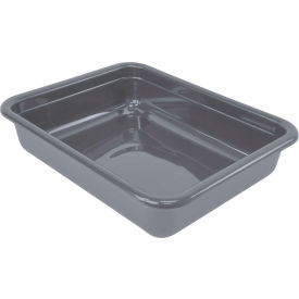 Bussing Tub, Flat Bottom Bus Box, 20"L x 15"W x 5"H, Gray, Polypropylene