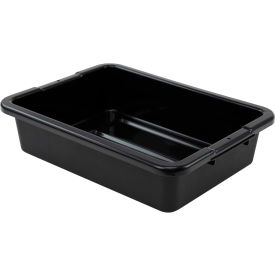 Airport Bussing Tub, Ribbed Bottom, 20"L x 15"W x 5"H, Black, Polypropylene