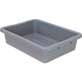 Airport Bussing Tub, Ribbed Bottom, 20"L x 15"W x 5"H, Gray, Polypropylene