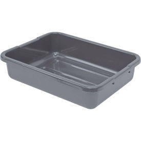 Bussing Tub, Ribbed Bottom Bus Box, 21"L x 15"W x 5"H, Gray, Polypropylene