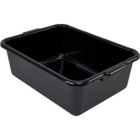 Bussing Tub, Flat Bottom Bus Box, 21"L x 15"W x 7"H, Black, Polypropylene
