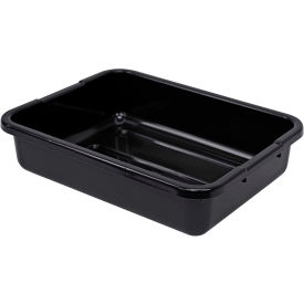 Bussing Tub, Ribbed Bottom Bus Box, 21"L x 15"W x 5"H, Black, Polypropylene