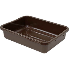 Bussing Tub, Ribbed Bottom Bus Box, 21"L x 15"W x 5"H, Brown, Polypropylene