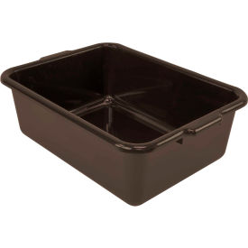 Bussing Tub, Flat Bottom Bus Box, 21"L x 15"W x 7"H, Brown, Polypropylene