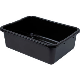 Bussing Tub, Ribbed Bottom Bus Box, 21"L x 15"W x 7"H, Black, Polypropylene