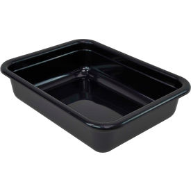 Bussing Tub, Flat Bottom Bus Box, 22"L x 17"W x 5"H, Black, Polypropylene