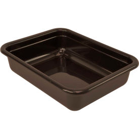 Bussing Tub, Flat Bottom Bus Box, 22"L x 17"W x 5"H, Brown, Polypropylene