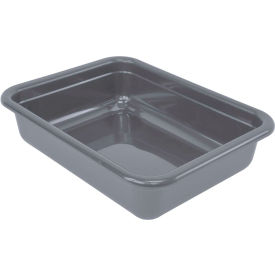 Bussing Tub, Flat Bottom Bus Box, 22"L x 17"W x 5"H, Gray, Polypropylene