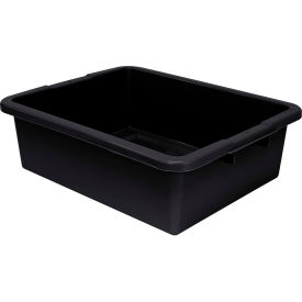 Bussing Tub, Ribbed Bottom Bus Box, 22"L x 17"W x 7"H, Black, Polypropylene