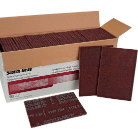 General Purpose Hand Pad, 6" x 9" Alum/Ox VFN, Maroon-60 Pads