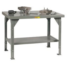 Heavy Duty Workbench with Steel Top & Drawer, 60"W x 30"D, Gray