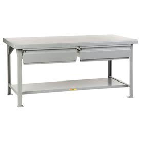 Heavy Duty 7 Gauge Steel Workbench with 2 Drawers - 72"W x 36"D x 34"H