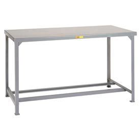 Welded Steel Workbench - Steel Top & Open Base - 60"W x 24"D x 36"H