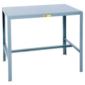 Stationary Machine Table W/ Angled Leg, Steel Square Edge, 24"Wx18"Dx18"H, Gray