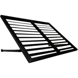 Bahama Metal Shutter Awning 4' 8"W x 3'D x 2'H Black
