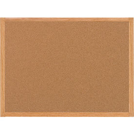 Cork Bulletin Board, 24" X 36", Oak MDF Frame