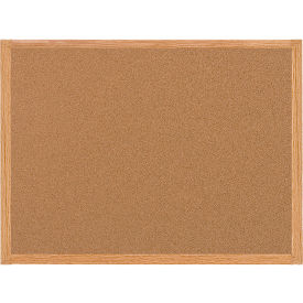 Cork Bulletin Board 48" x 36", Oak Frame